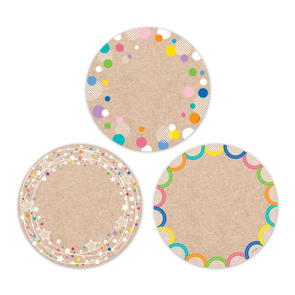 Krafty Pop Colorful Kraft Circles