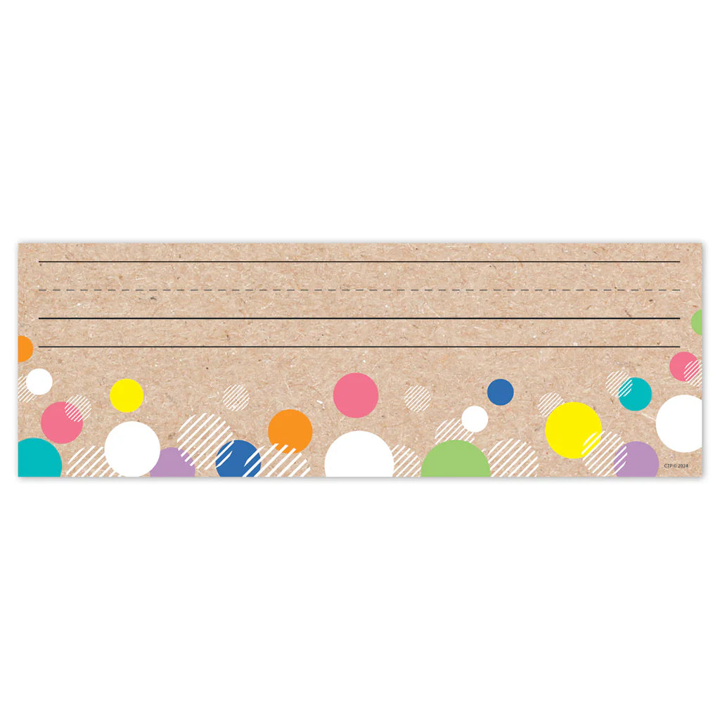 Krafty Pop Colorful Kraft Bubbles Name Plates