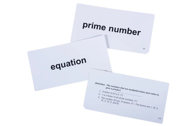 Math Vocabulary Flash Cards