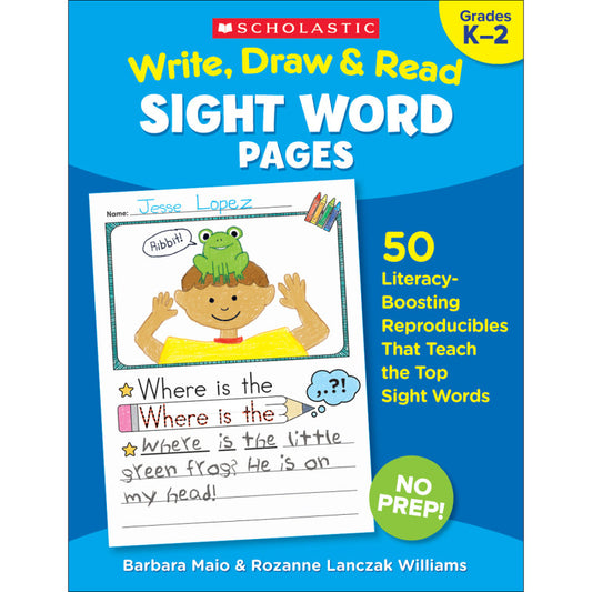 Write Draw & Read Sight Word Pages K-2