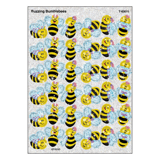 Buzzing Bumblebees Sparkle Stickers