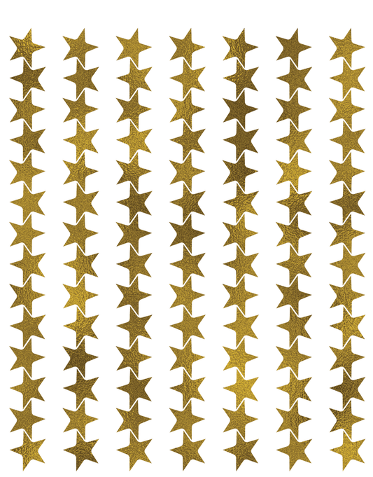 Gold Stars Foil Stickers