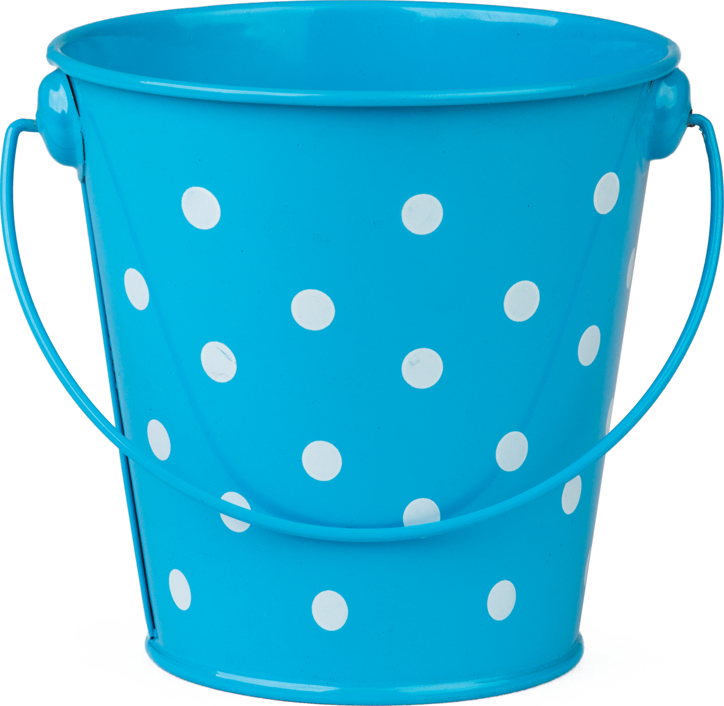 Aqua Polka Dots Bucket