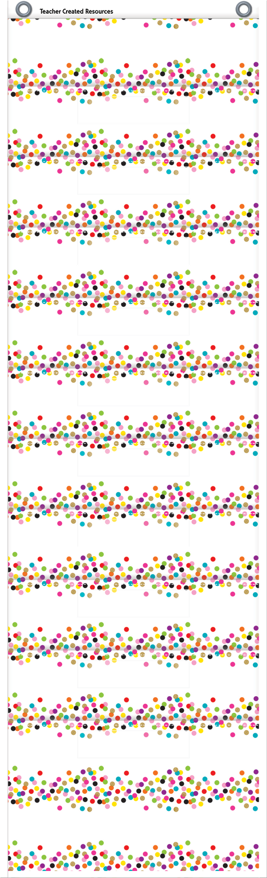 Confetti 10 Pocket File Storage Pocket Chart (14" x 58")