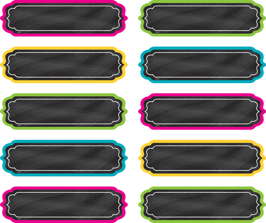 Chalkboard Brights Labels