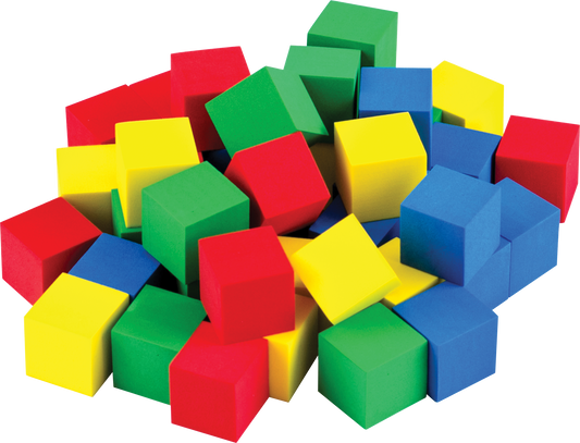 STEM Basics: Multicolor 3/4" Foam Cubes - 40 Count