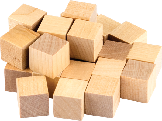 STEM Basics: Wooden Cubes - 25 Count