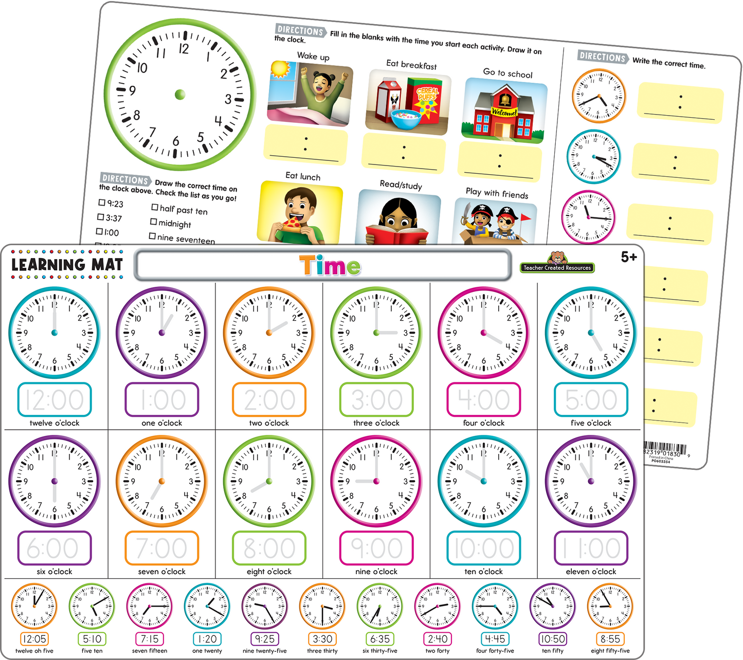 Time Learning Mat