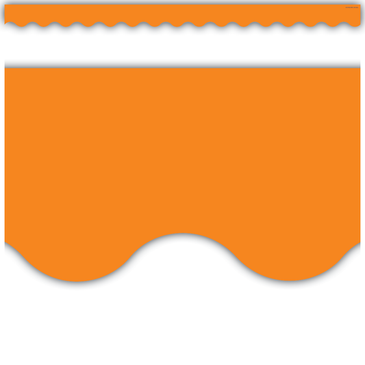 Orange Scalloped Border Trim