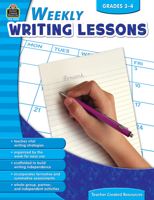 Weekly Writing Lessons (Gr. 3–4)