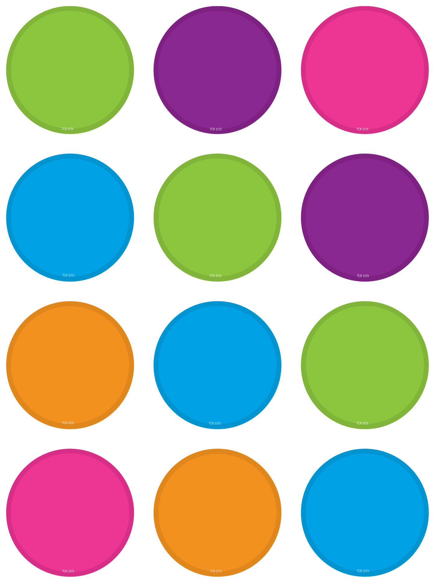 Bright Colors Circles Mini Accents