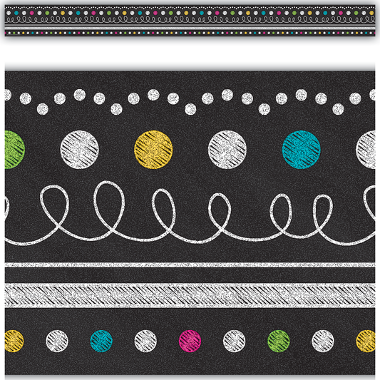 Chalkboard Brights Straight Border Trim