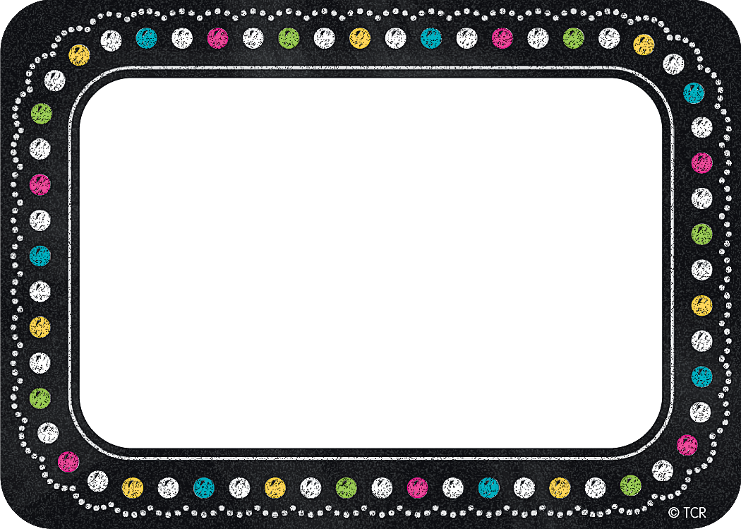 Chalkboard Brights Name Tags/Labels