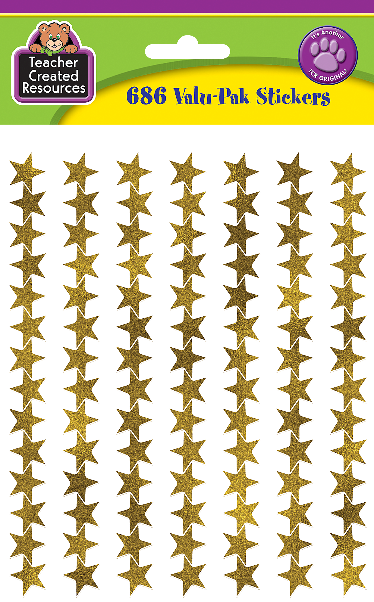 Gold Foil Star Stickers Valu-Pak