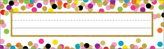 Confetti Flat Name Plates