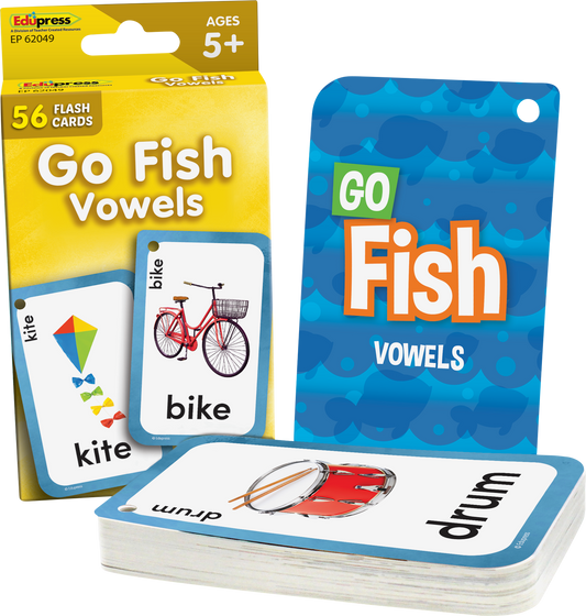 Go Fish Vowels Flash Cards