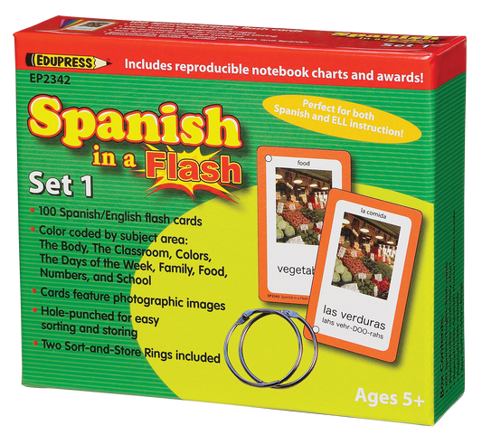 Spanish in a Flash™ Cards Set 1