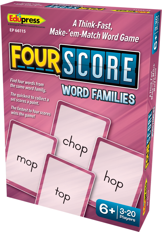 Four Score Card Game: Word Families