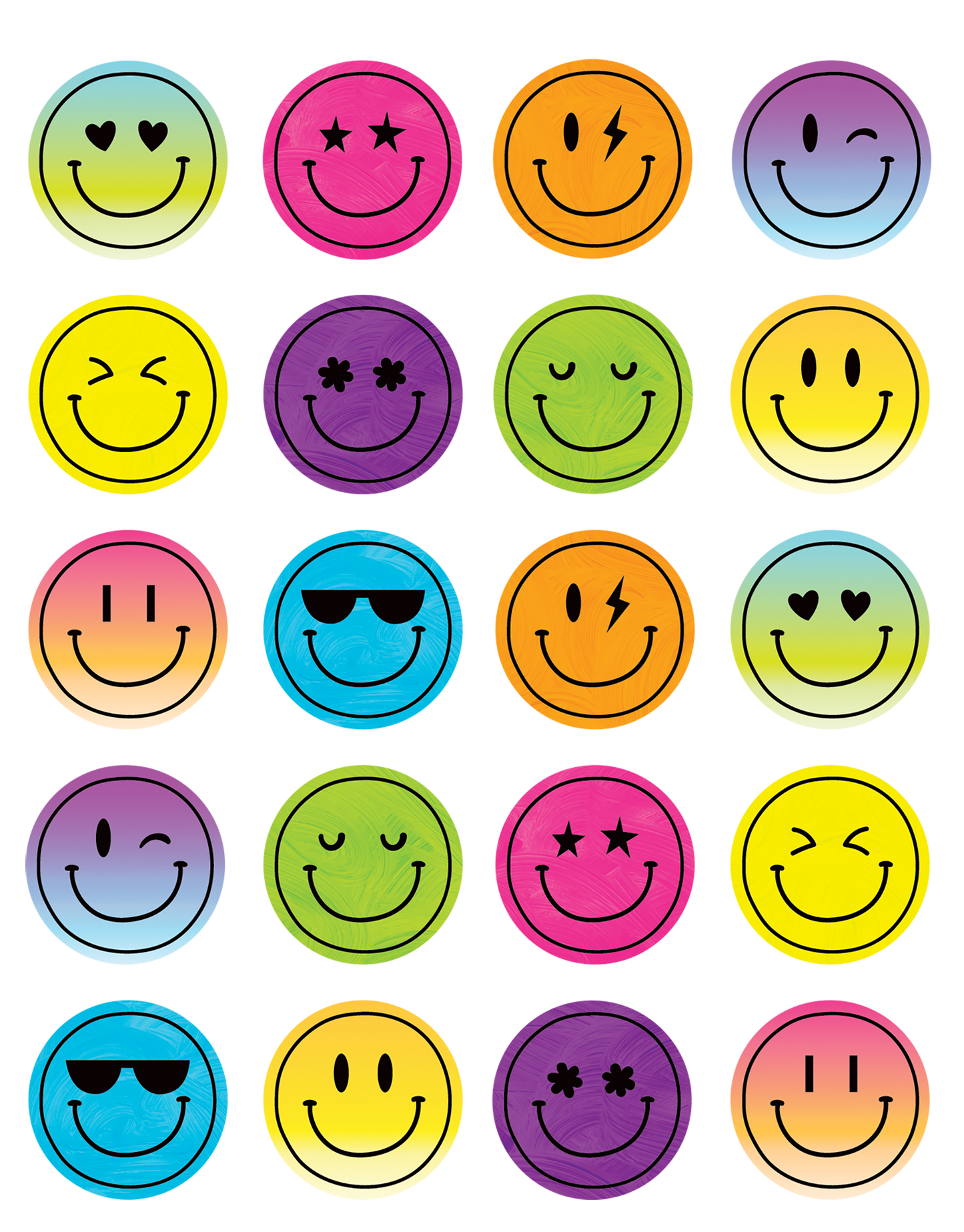 Brights 4Ever Smiley Faces Stickers