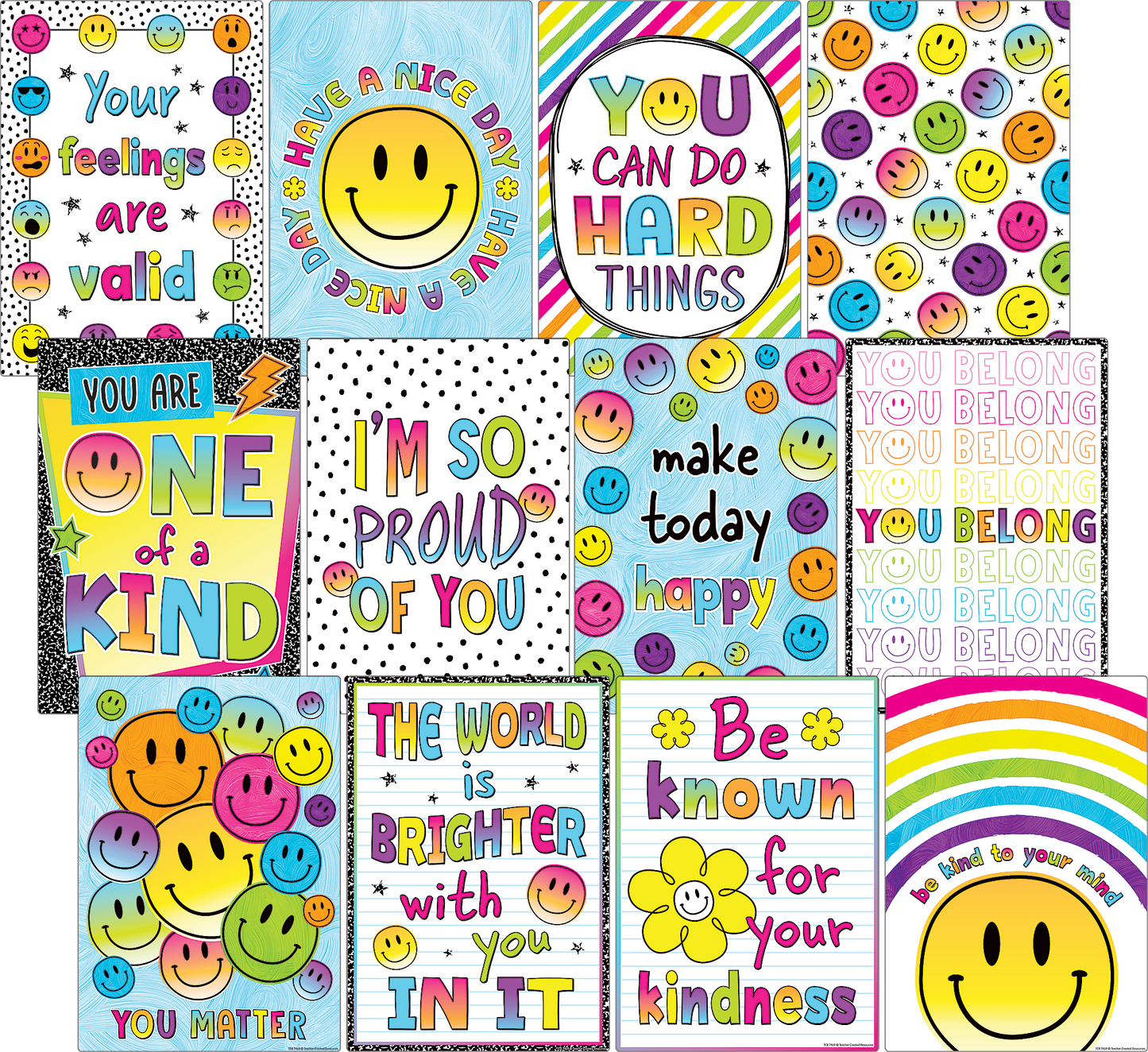 Brights 4Ever Positive Sayings Small Poster Pack