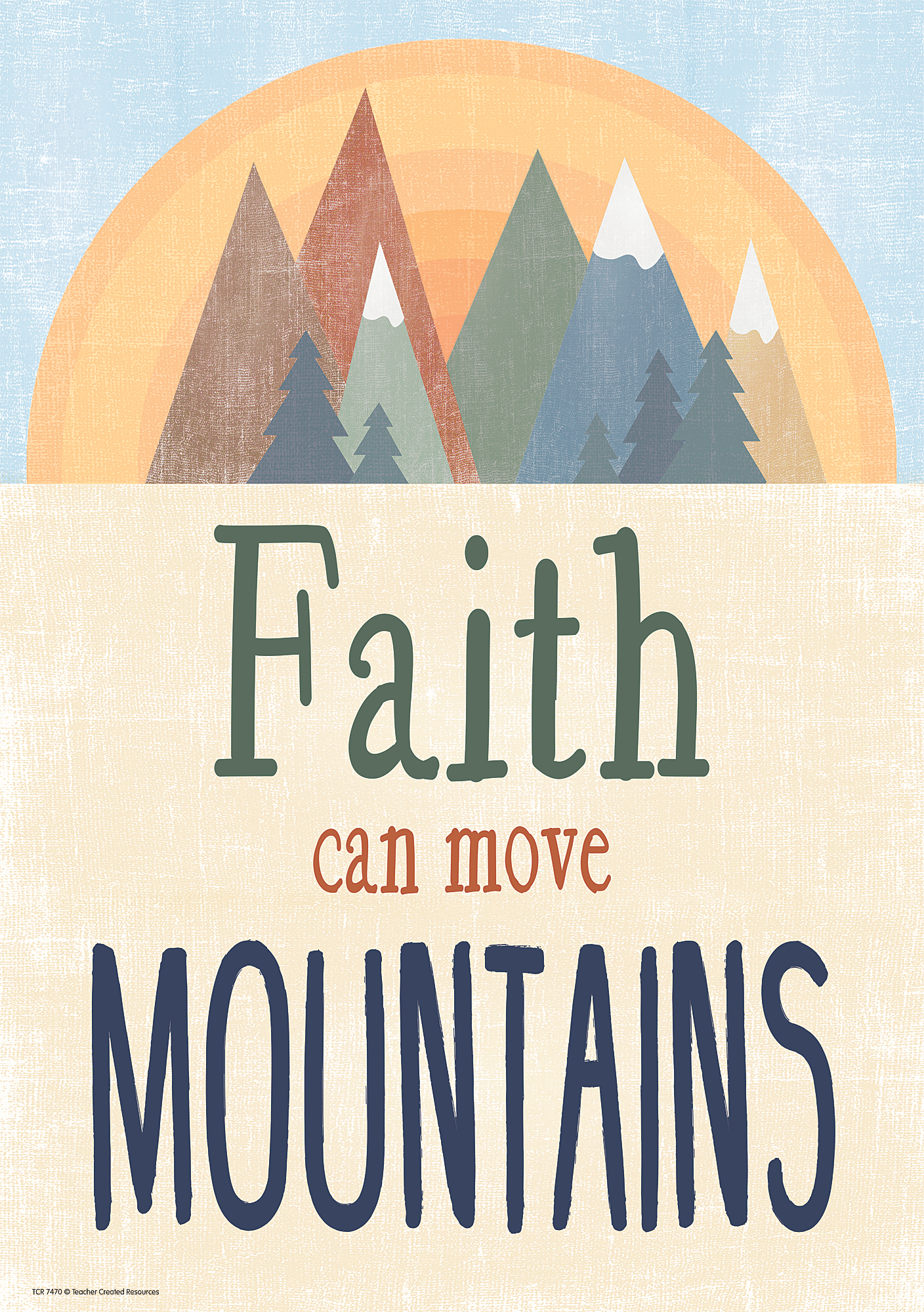 Faith Can Move Mountains Positive Poster