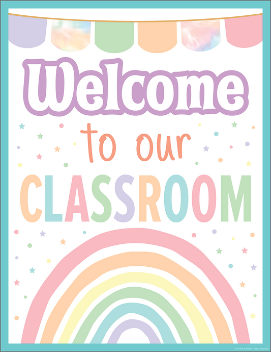 Pastel Pop Welcome To Our Classroom Chart