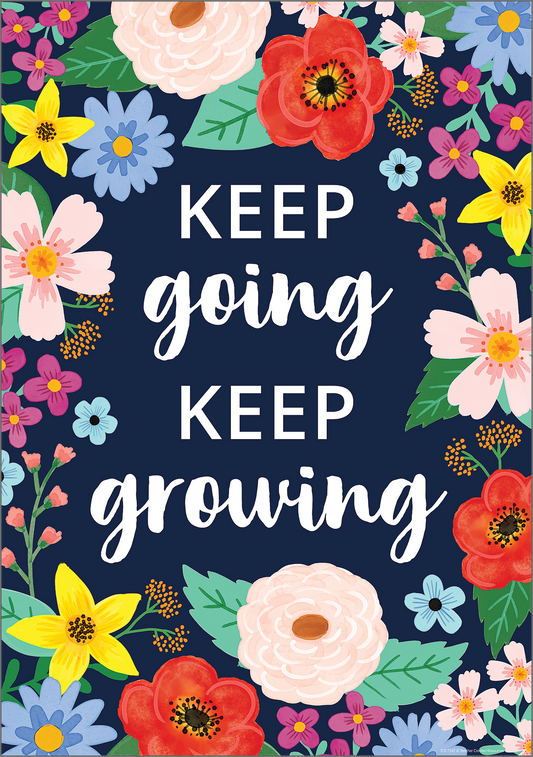 Keep Going, Keep Growing Positive Poster