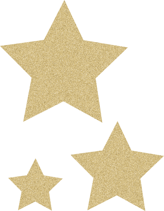 Gold Glitz Stars Accents - Assorted Sizes