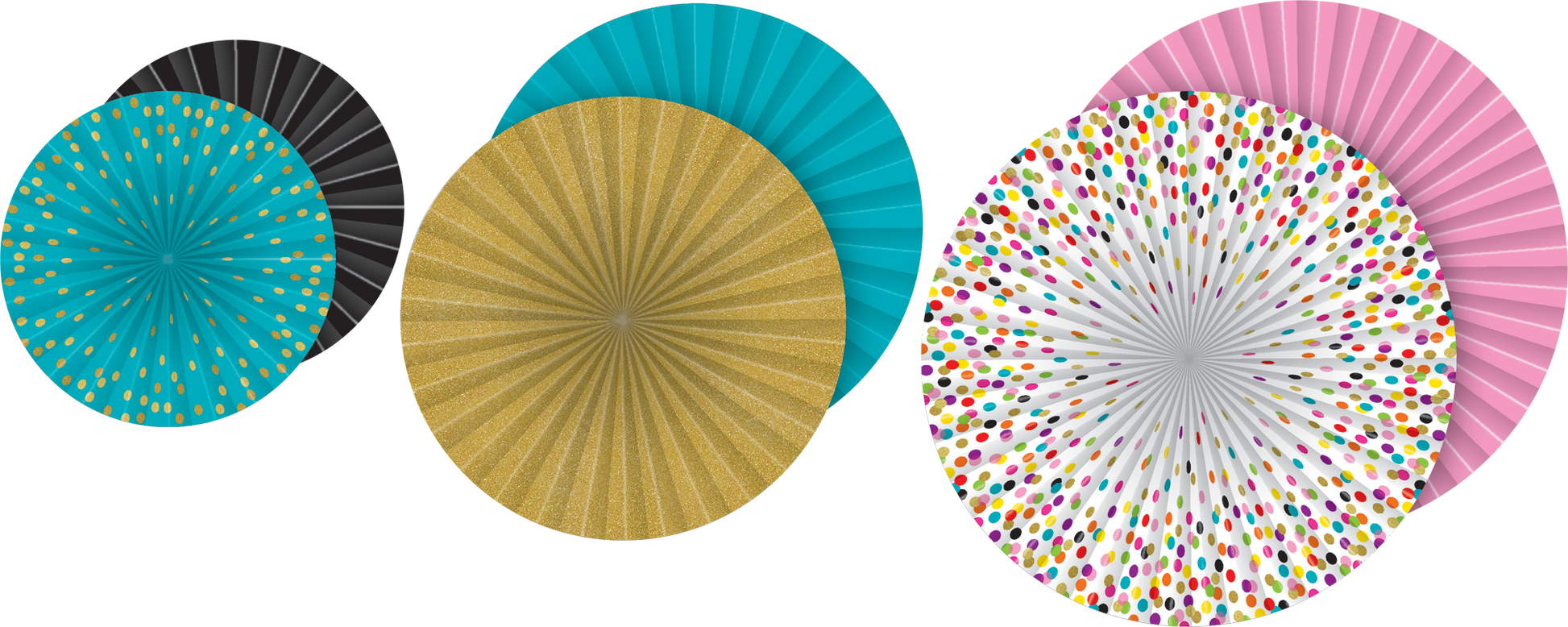 Confetti Hanging Paper Fans – McGregor's Teacher Supplies