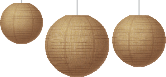 Burlap Paper Lanterns