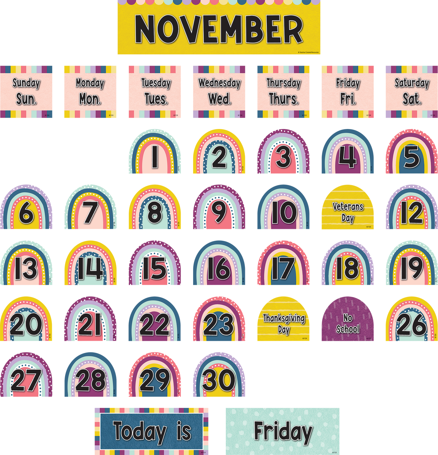 Oh Happy Day Calendar Pocket Chart Cards