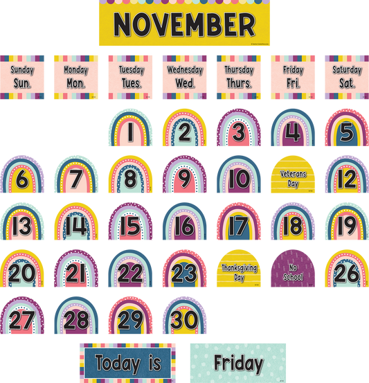 Oh Happy Day Calendar Pocket Chart Cards