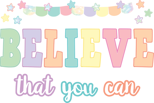 Pastel Pop Believe That You Can Bulletin Board