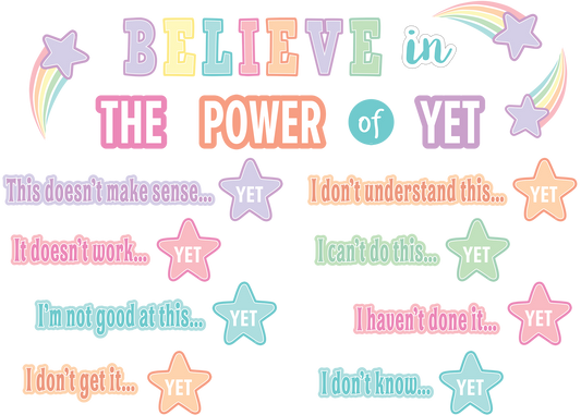 Pastel Pop Believe in the Power of Yet Mini Bulletin Board