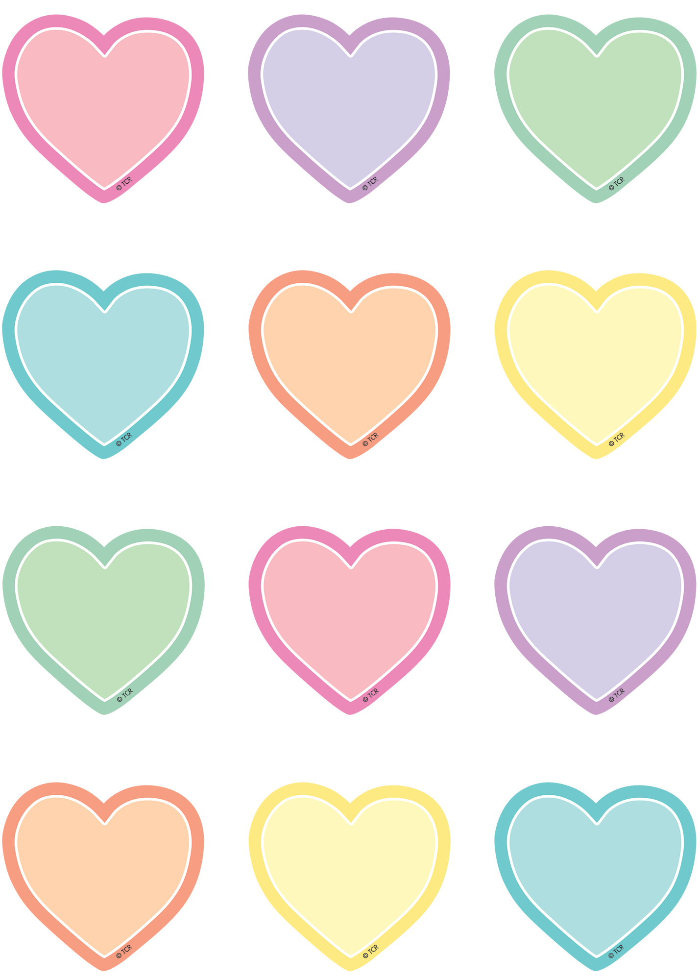 Pastel Pop Hearts Mini Accents