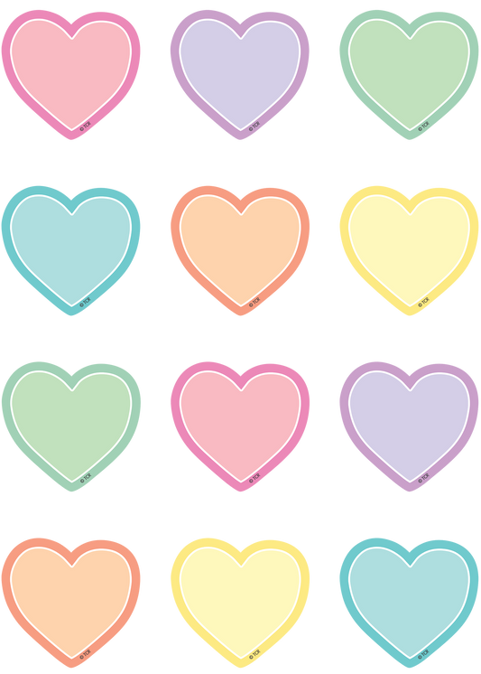 Pastel Pop Hearts Mini Accents