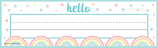 Pastel Pop Flat Name Plates