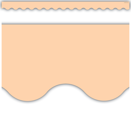 Peach Scalloped Border Trim