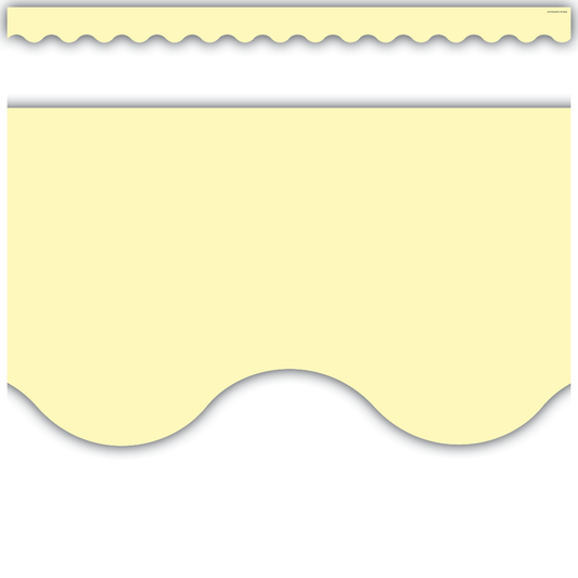 Pastel Yellow Scalloped Border Trim