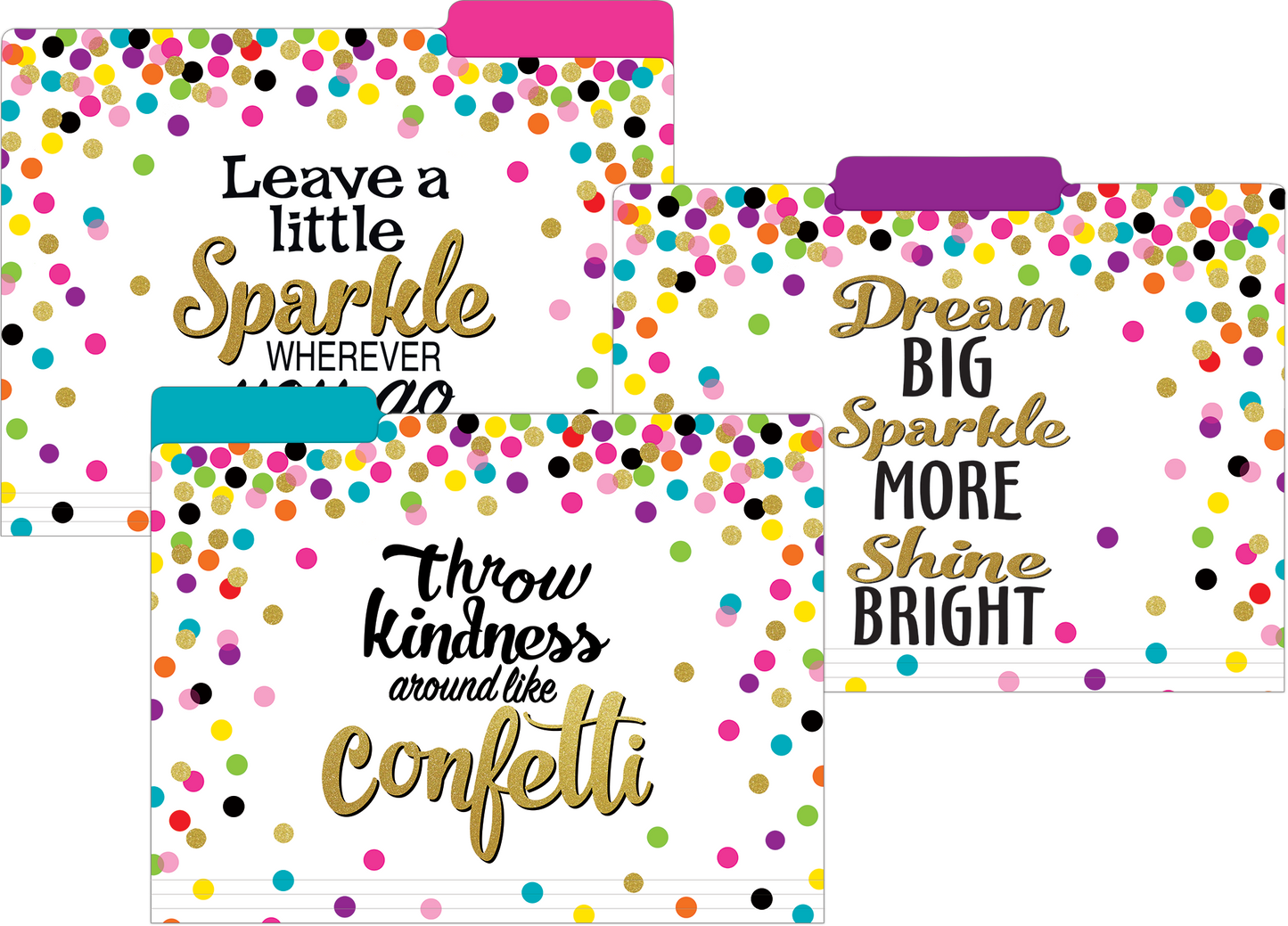 Confetti File Folders