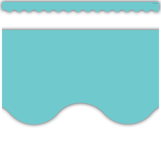 Light Turquoise Scalloped Border Trim