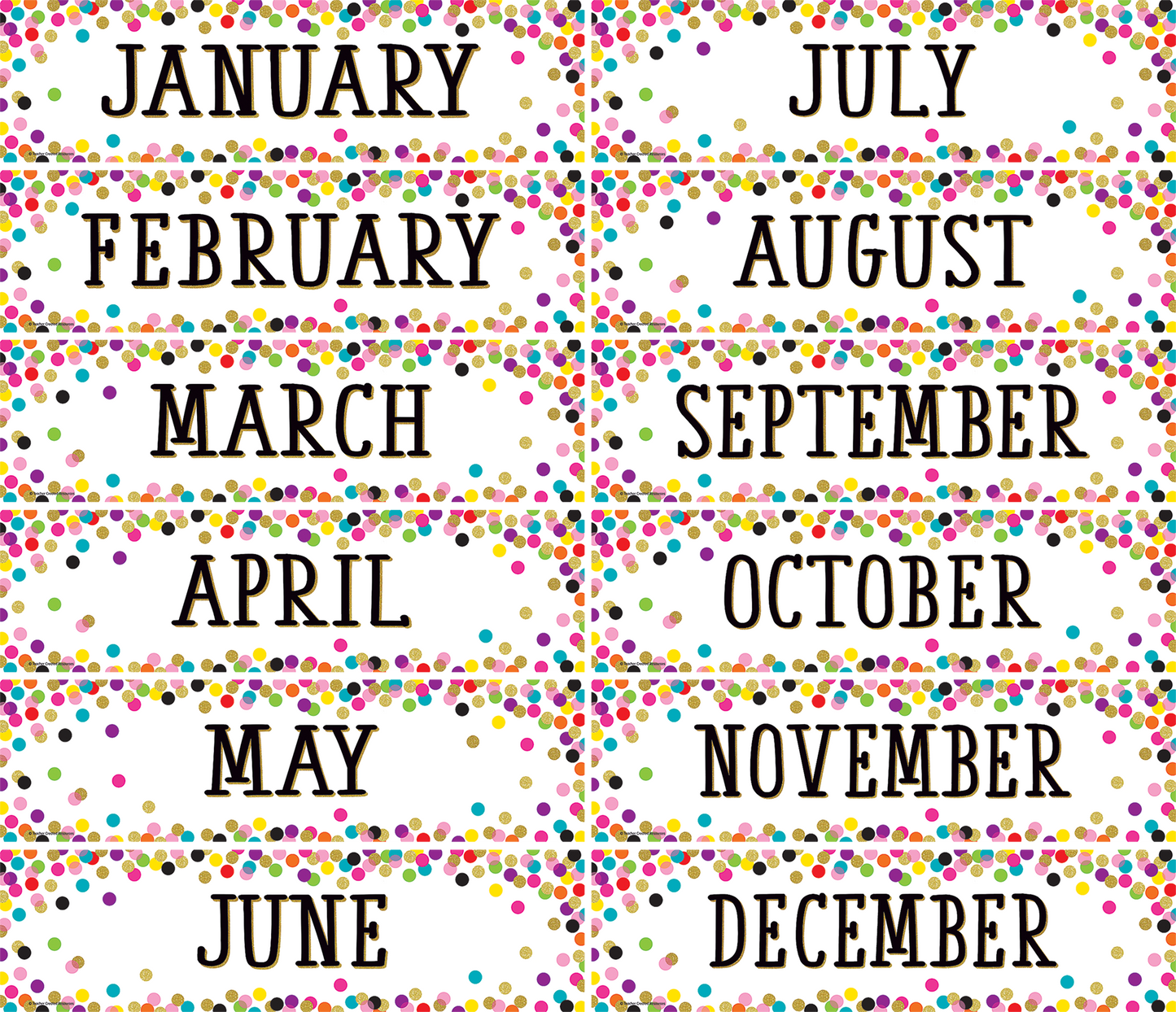 Confetti Monthly Headliners