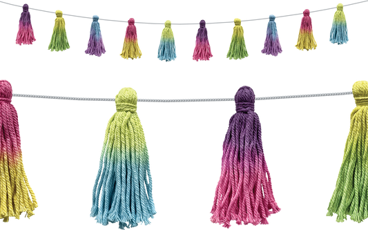 Tie-Dye Tassels Garland