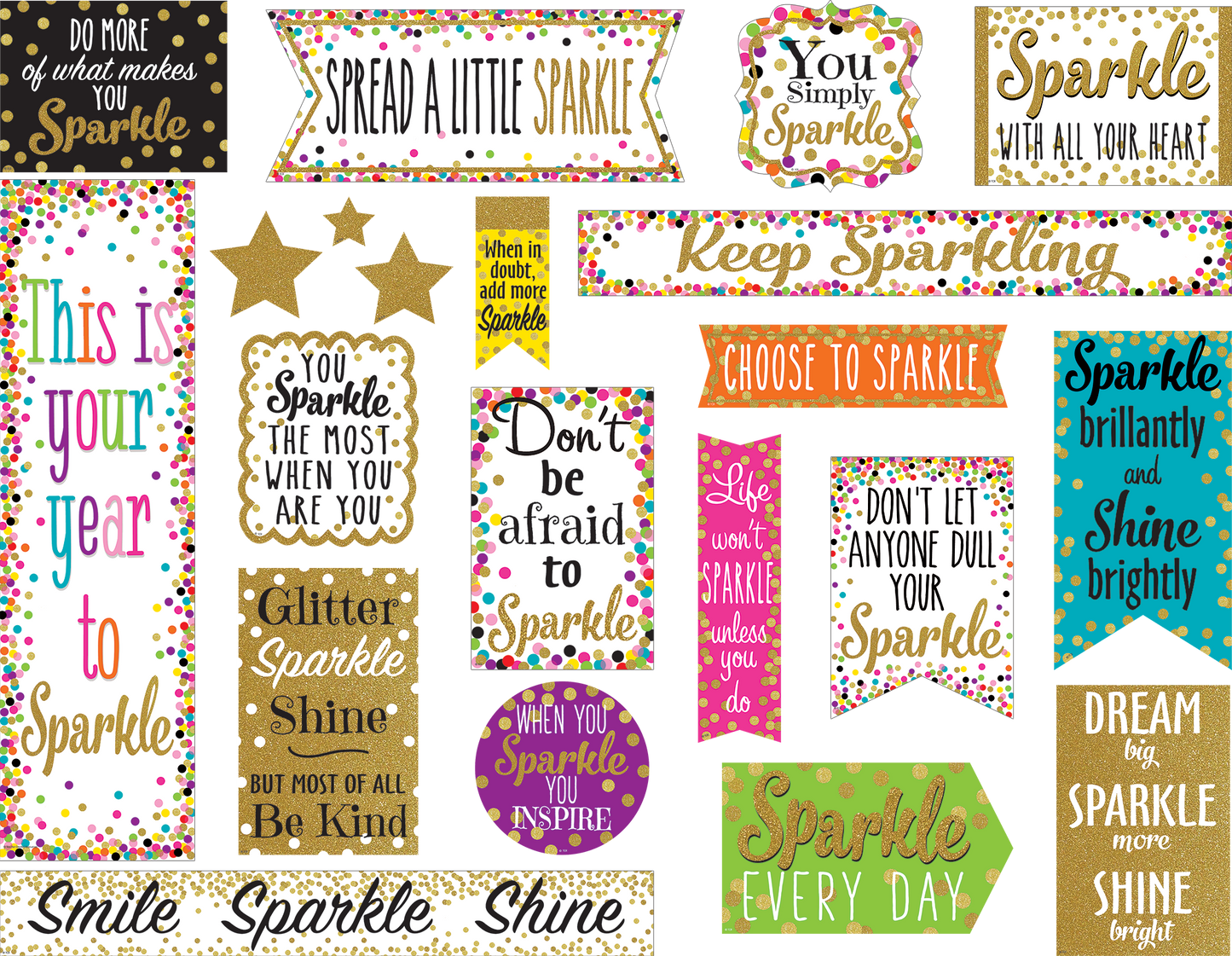 Confetti Sparkle and Shine Mini Bulletin Board