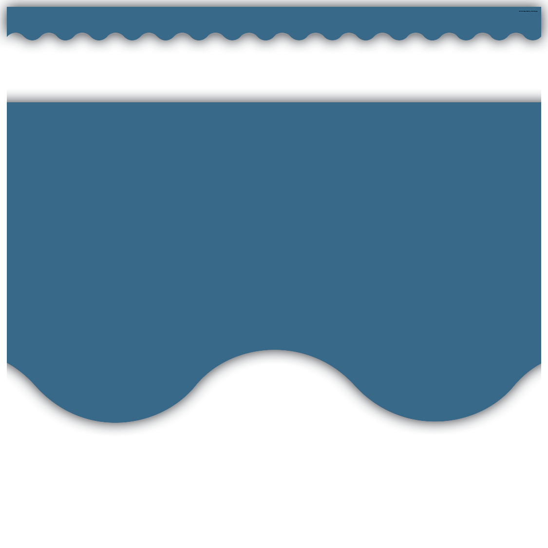 Slate Blue Scalloped Border Trim