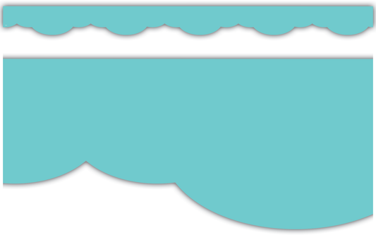 Light Turquoise Fancy Scallops Border Trim