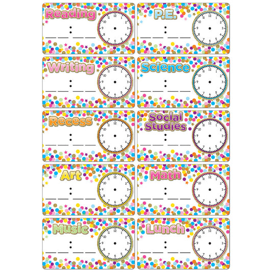 MAGNETS CONFETTI SCHEDULE CARDS