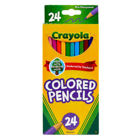 CRAYOLA COLORED PENCILS 24PK ASST