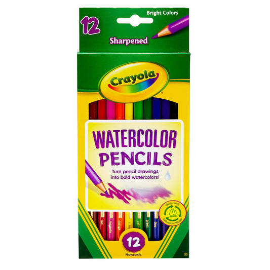 WATERCOLOR PENCILS 12CT FULL LENGTH