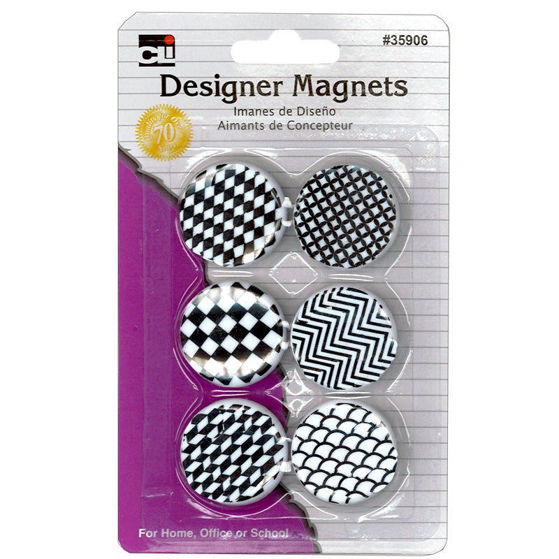 Designable Magnets DESIGNER BUTTON STYLE MAGNETS 6 PK – McGregor's Teacher Supplies